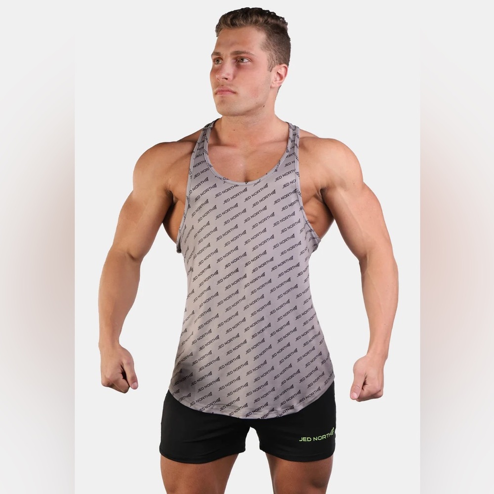 Jed North - Classic Logo Stringer Tank - Grey - Medium